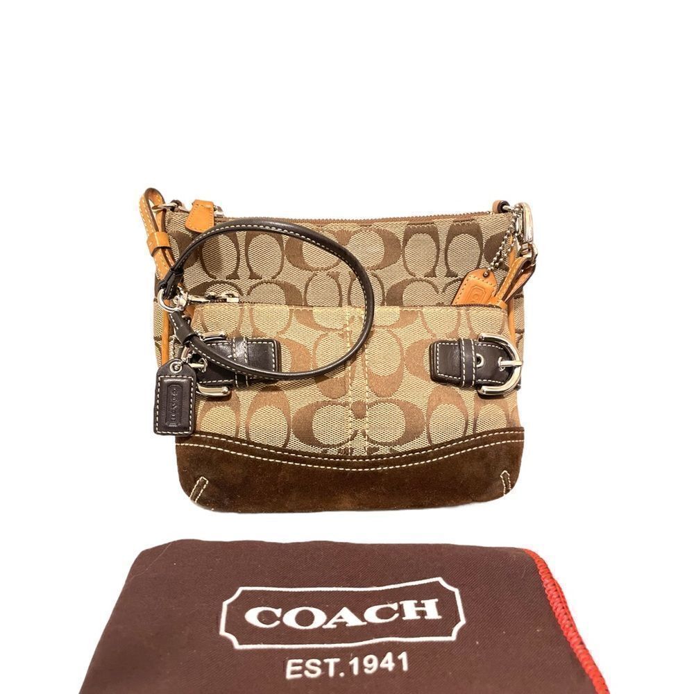 COACH Monogram Small Shoulder Bag & COACH Monogram Wristlet